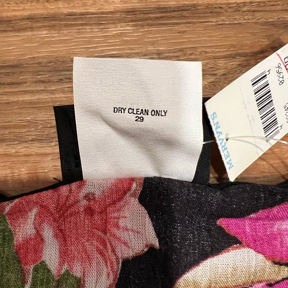 NWT Vintage Fritzi California Floral/Black Blouse (Size S)/Pants (Size M) Set - Picture 7 of 13